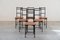 Aluminium & Brown Leather Dining Chairs from Ycami, 1980s, Set of 6 5