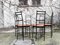 Aluminium & Brown Leather Dining Chairs from Ycami, 1980s, Set of 6 5