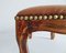 Small Mid-Century Ottoman with Brown Artificial Leather, Image 7