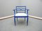 Chaises Antiques en Cuir Bleu et Cuir, 1920s, Set de 3 6