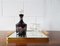 Mid-Century Ruby Red Crystal Glass Decanter with Cut Details 10
