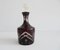 Mid-Century Ruby Red Crystal Glass Decanter with Cut Details 2