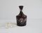 Mid-Century Ruby Red Crystal Glass Decanter with Cut Details 5