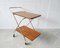 German Foldable Trolley in Gold & Walnut Optics, 1960s, Image 3