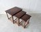 Tavolini ad incastro in legno, anni '70, set di 3, Immagine 3