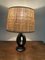 Lampe de Bureau Noire en Céramique dans le Style de Jacques Blin, 1950s 3