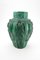 Art Deco Malachite Glass Vase by Artur Pleva for Curt Schlevogt, 1934 8