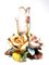 Italian Capodimonte Biscuit Porcelain Rose Flower Candleholder, 1950s 3