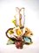 Italian Capodimonte Biscuit Porcelain Rose Flower Candleholder, 1950s, Image 2