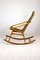Rocking Chair Mid-Century en Rotin, 1960s 3