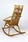 Rocking Chair Mid-Century en Rotin, 1960s 12
