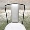 Italian Modern Black Metal & White Leather Dining Chairs, 1980s, Set of 4 10