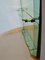 Grand Miroir Mural Console avec Bordure Vert Émeraude de Cristal Arte, Italie, 1950s 6