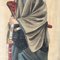 Retratos japoneses de principios del siglo XX pintados en seda. Juego de 2, Imagen 5