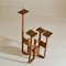 Brutalist Geometric Candelabra for Four Candles 8