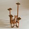 Brutalist Geometric Candelabra for Four Candles 7