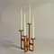 Brutalist Geometric Candelabra for Four Candles 2