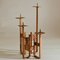 Brutalist Geometric Candelabra for Four Candles 5