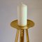 Large Brass Floor Candle Holder, 1950s 6