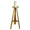 Large Brass Floor Candle Holder, 1950s, Image 1