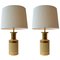 Gilded and Stoneware Ceramic Table Lamps from Bitossi, Italy, Set of 2 1