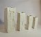 White Square Relief Vases, Set of 4 2