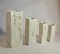 White Square Relief Vases, Set of 4, Image 2