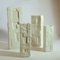 White Square Relief Vases, Set of 4 3