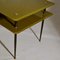 Olive Green Glass Coffee Table, Italy, 1950s 7