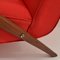 Red Italian Mahogany Lounge Chair, 1950s 7