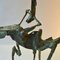 Brutalistische Bronzeskulptur von Acrobat on Horse by the Dutch Artist Jacobs 3