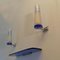 Bathroom Set in Blue Glass and Chrome, 1960s, Italy, Set of 7, Image 3
