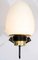 Large Opaline Wall Sconces on Black and Brass Frame, Set of 2 2