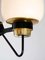 Large Opaline Wall Sconces on Black and Brass Frame, Set of 2 5