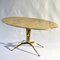 Coffee Table with Oval Marble Top on Bronze Base Attributed to Duilio Barnabé 3
