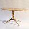 Coffee Table with Oval Marble Top on Bronze Base Attributed to Duilio Barnabé 2