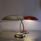 Grau & Nickel Schreibtischlampen aus Metall im Bauhaus Stil, 2er Set 5
