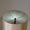 Acrylic Glass and Brass Italian Table Lamp with Silk Lamp Shade, 1960s 6