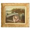 Paisaje con barcos de pesca, óleo sobre lienzo, años 50, Imagen 1