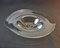 Large Hand Blown Clear Glass Dish with Central Bronze Figurative Sculpture 5