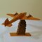 Holzflugzeug Modell Skulptur, 1950er 10