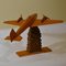 Wooden Airplane Model Sculpture, 1950s, Image 4