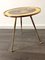 Italian Brass Tripod Side Table with Printed Top, 1950s 9