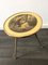 Italian Brass Tripod Side Table with Printed Top, 1950s 12