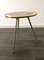 Italian Brass Tripod Side Table with Printed Top, 1950s, Image 8