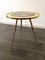 Italian Brass Tripod Side Table with Printed Top, 1950s 1