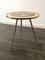 Italian Brass Tripod Side Table with Printed Top, 1950s, Image 1