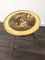 Italian Brass Tripod Side Table with Printed Top, 1950s, Image 7