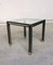 Steel and Brass Square Coffee Table, Belgium, 1980s 9