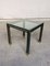 Steel and Brass Square Coffee Table, Belgium, 1980s 7